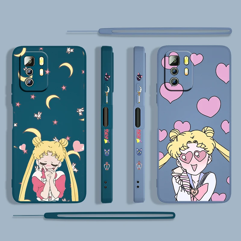 Cute Sailor Moon Girl For Xiaomi Redmi Note 11 11S 11T 10 10S 9 9S 9T 8 8T 7 5 Pro 4G 5G Liquid Left Rope Phone Case Cover Capa
Cute Sailor Moon Girl For Xiaomi Redmi Note 11 11S 11T 10 10S 9 9S 9T 8 8T 7 5 Pro 4G 5G Liquid Left Rope Phone Case Cover Capa
