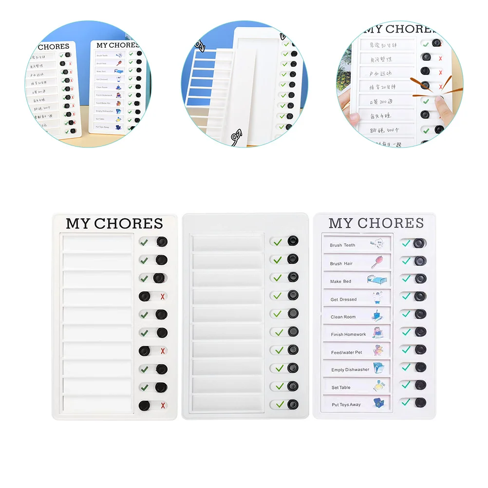 3 Pcs Self-discipline Check-in Children Kids Utensils Portable Chores Chart Abs Classroom Schedule Students Memo Board
3 Pcs Self-discipline Check-in Children Kids Utensils Portable Chores Chart Abs Classroom Schedule Students Memo Board