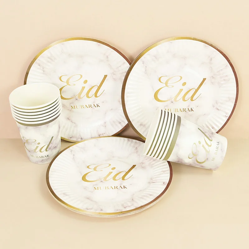 Eid Mubarak Paper Plates Cups Disposable Tableware Ramadan Kareem Decoration for Home Islamic Muslim Party Supplies Eid Al-Fitr
Eid Mubarak Paper Plates Cups Disposable Tableware Ramadan Kareem Decoration for Home Islamic Muslim Party Supplies Eid Al-Fitr