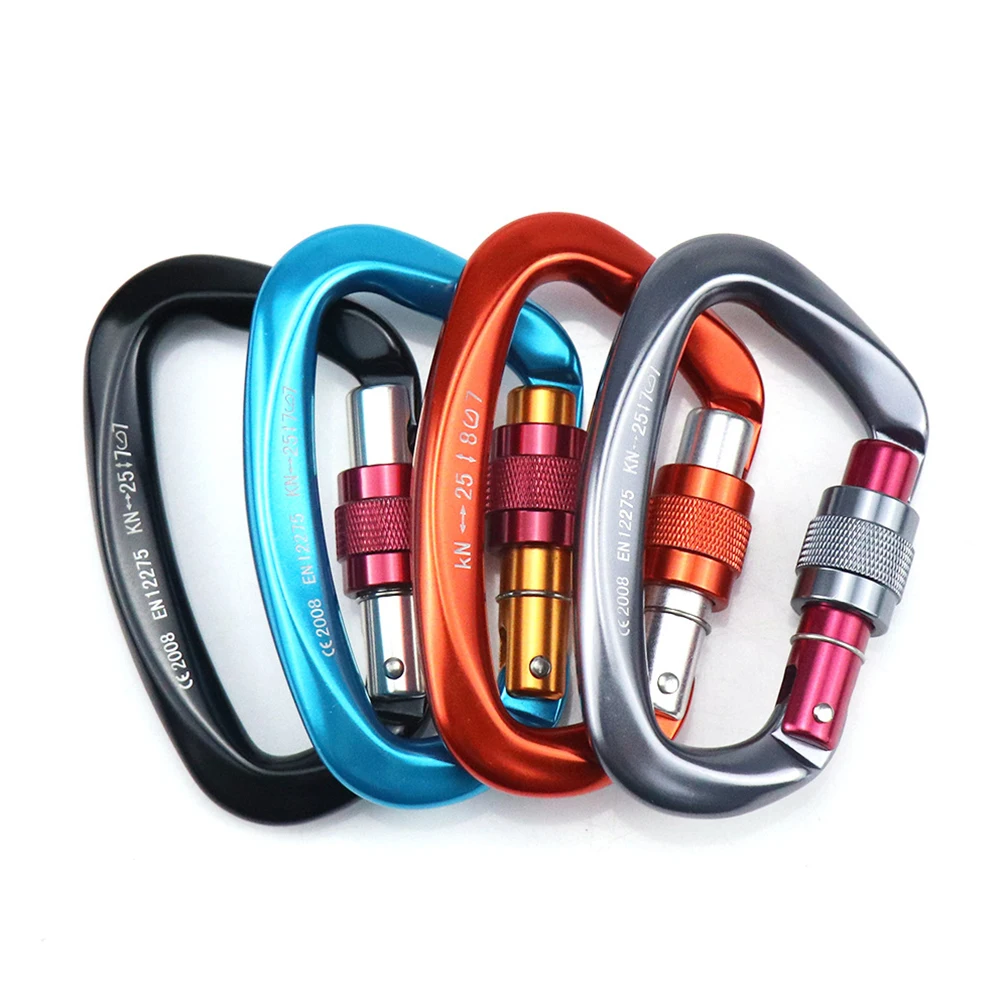 25KN Professional Climbing Carabiner D Shape Aviation Aluminum Safety Lock Outdoor Climbing Ascend Mountaineering Equipment 2022
25KN Professional Climbing Carabiner D Shape Aviation Aluminum Safety Lock Outdoor Climbing Ascend Mountaineering Equipment 2022