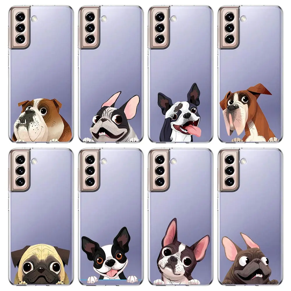 Pug Dog French Bulldog Phone Case For Samsung Galaxy S20 FE S21 S22 Ultra 5G S10 Lite S10e S9 Plus Clear TPU Cover Coque Shell
Pug Dog French Bulldog Phone Case For Samsung Galaxy S20 FE S21 S22 Ultra 5G S10 Lite S10e S9 Plus Clear TPU Cover Coque Shell