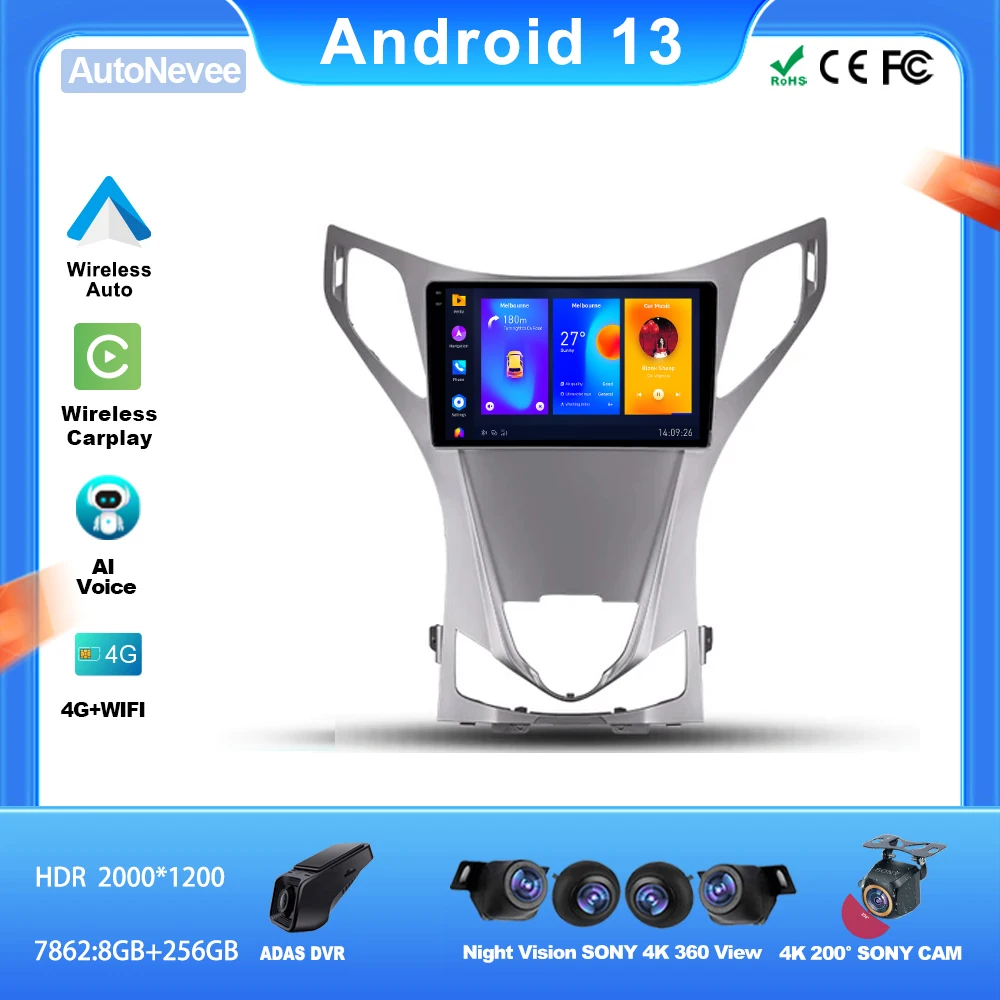 Car Radio Android For HYUNDAI AZERA 2 II 2011 - 2014 Multimedia 5G DVD Wifi CPU HDR QLED Screen Dash Cam Intelligent Display
Car Radio Android For HYUNDAI AZERA 2 II 2011 - 2014 Multimedia 5G DVD Wifi CPU HDR QLED Screen Dash Cam Intelligent Display