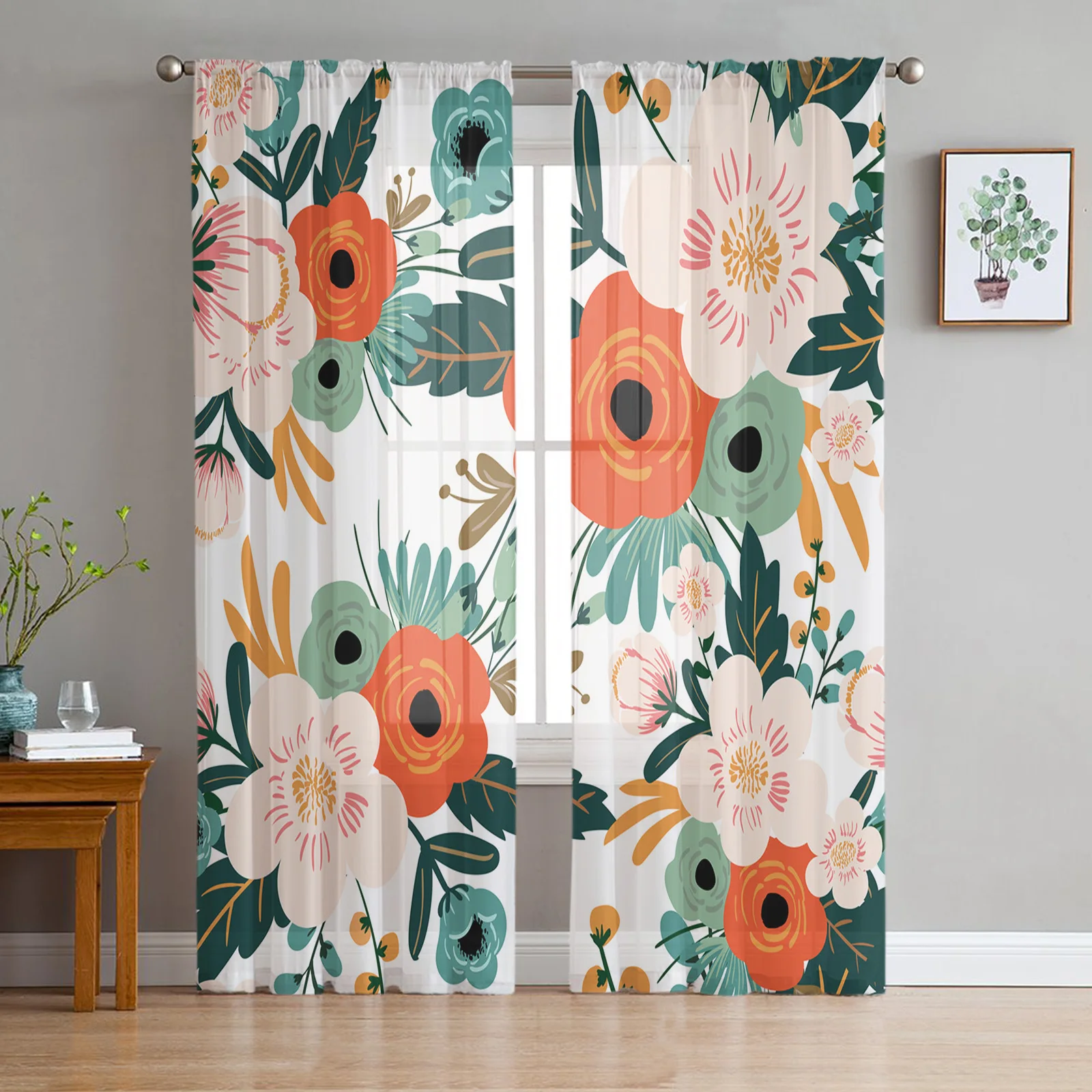 Flowers Petals Leaf Red Green Tulle Curtains For Living Room Voile Sheer Window Curtain For Bedroom Chiffon Curtains For Kitchen
Flowers Petals Leaf Red Green Tulle Curtains For Living Room Voile Sheer Window Curtain For Bedroom Chiffon Curtains For Kitchen