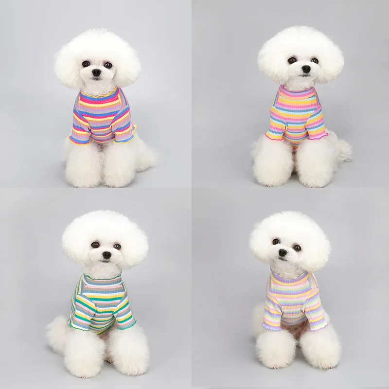 Pet Clothes Autumn and Winter Cotton Rainbow Dog Cat Small Dog Teddy Schnauzer Dog Sweater Pet Dog Clothing Puppy Clothes 2022
Pet Clothes Autumn and Winter Cotton Rainbow Dog Cat Small Dog Teddy Schnauzer Dog Sweater Pet Dog Clothing Puppy Clothes 2022