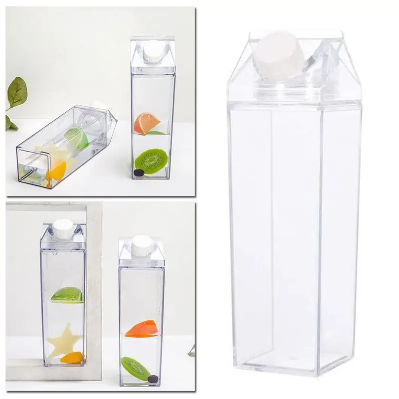 1pcs 500/1000ml Transparent Milk Carton Water Bottle Reusable Drinkware Shaker Sports Square Milk Water Juice Drinking Cup
1pcs 500/1000ml Transparent Milk Carton Water Bottle Reusable Drinkware Shaker Sports Square Milk Water Juice Drinking Cup