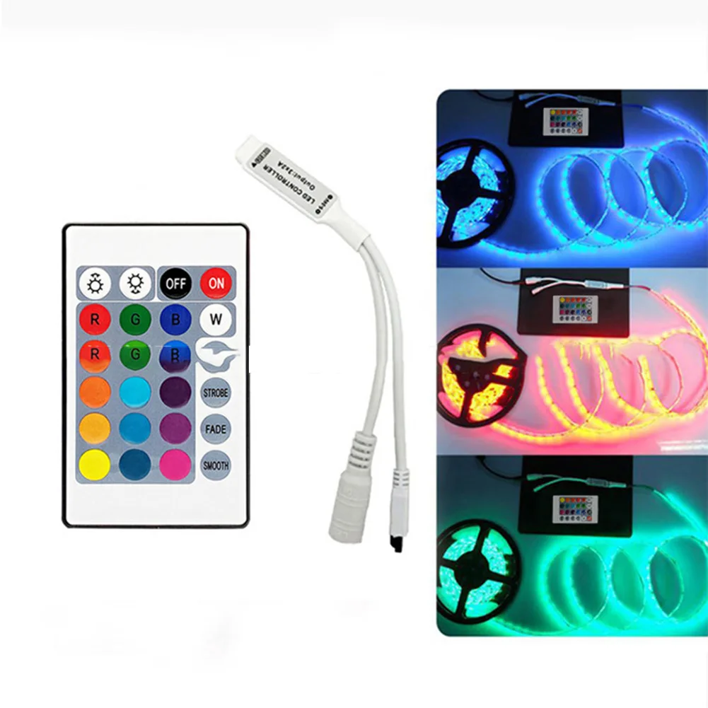 Mini 24keys RGB Led IR Remote Controller With Receiver Dimmer For 12V LED Strips Fairy Light Lighting Accessories
Mini 24keys RGB Led IR Remote Controller With Receiver Dimmer For 12V LED Strips Fairy Light Lighting Accessories