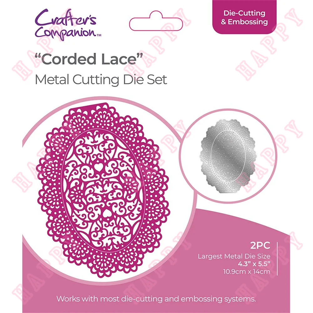 Metal Cutting Dies Corded Lace Decoration For New DIY Scrapbooking Diary Album Paper Template Greeting Card Embossing Handcraft
Metal Cutting Dies Corded Lace Decoration For New DIY Scrapbooking Diary Album Paper Template Greeting Card Embossing Handcraft