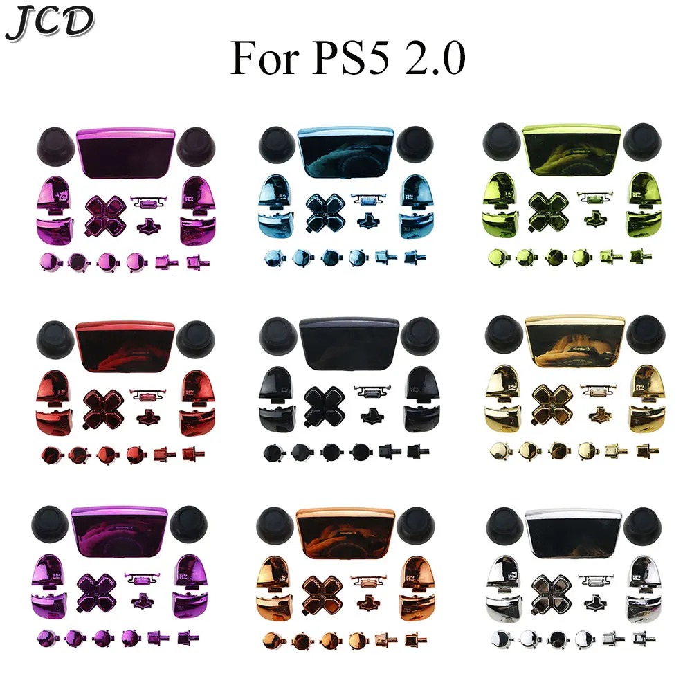 JCD For PS5 2.0 Replacement Chrome Buttons L1 R1 L2 R2 D-Pad Triggers Share Options Face-plate Full Set for PS5 V2 Controller
JCD For PS5 2.0 Replacement Chrome Buttons L1 R1 L2 R2 D-Pad Triggers Share Options Face-plate Full Set for PS5 V2 Controller