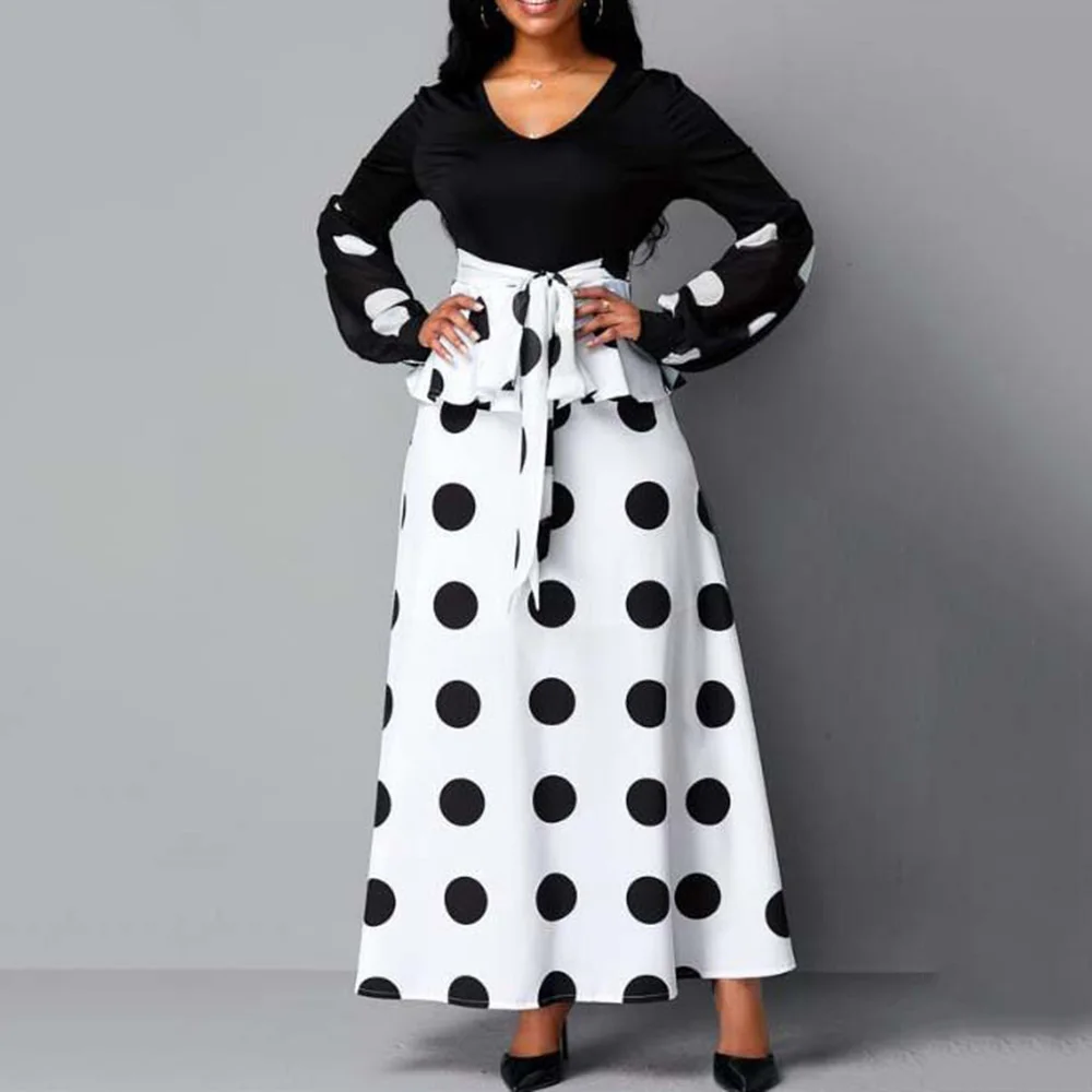 Dress Spring Autumn 2022 Fashion New Dot Patchwork Lace-Up Long Sleeve Double-Laye Office Lady Elegant Dresses For Women Africa
Dress Spring Autumn 2022 Fashion New Dot Patchwork Lace-Up Long Sleeve Double-Laye Office Lady Elegant Dresses For Women Africa