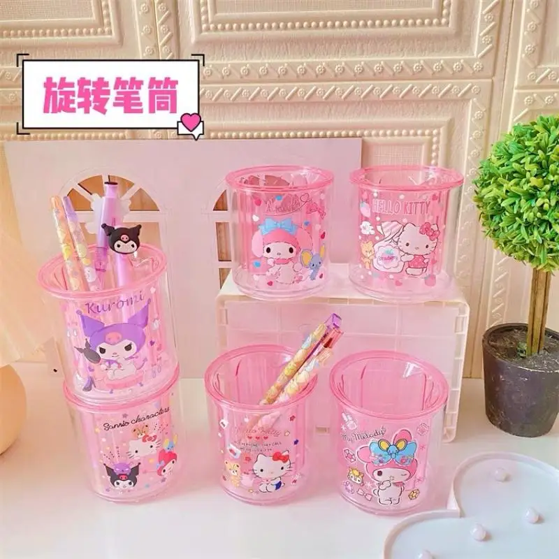 Kawaii Sanrio Hello Kitty Kuromi Mymelody Cinnamoroll Rotate Pen Holder High Capacity Student Stationery for Children
Kawaii Sanrio Hello Kitty Kuromi Mymelody Cinnamoroll Rotate Pen Holder High Capacity Student Stationery for Children