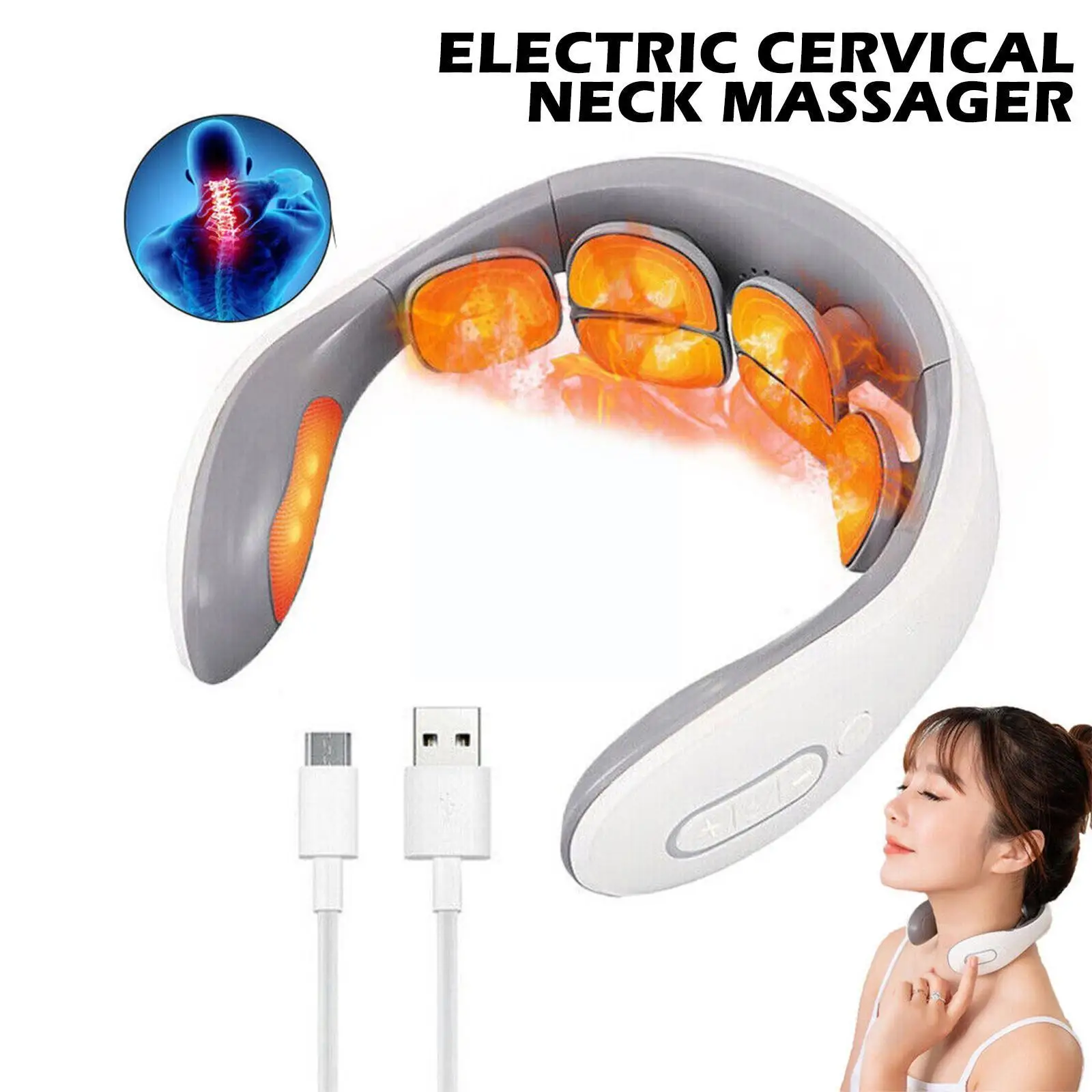 1PCS Portable Cervical Spine Massager Shoulder Neck Pulse Cervical Electric Protector Hot Neck Spine Compress Instrument Z5A1
1PCS Portable Cervical Spine Massager Shoulder Neck Pulse Cervical Electric Protector Hot Neck Spine Compress Instrument Z5A1