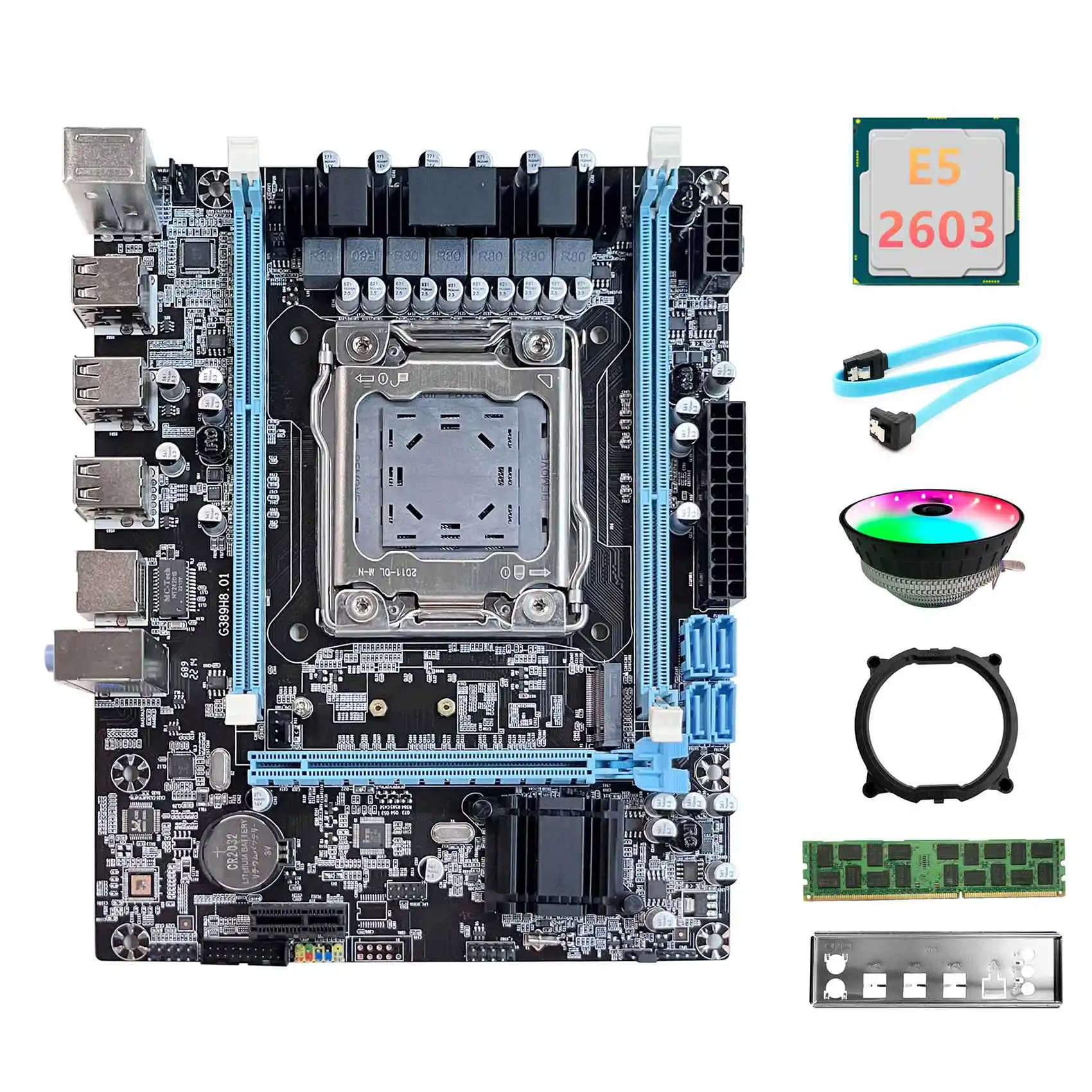 Материнская плата X79 V389 + E5 2603 ЦП + DDR3 RECC 4 Гб 1333 МГц ОЗУ + вентилятор + SATA кабель + перегородка + кронштейн NVME LGA2011 для CF LOL PUBG
Материнская плата X79 V389 + E5 2603 ЦП + DDR3 RECC 4 Гб 1333 МГц ОЗУ + вентилятор + SATA кабель + перегородка + кронштейн NVME LGA2011 для CF LOL PUBG