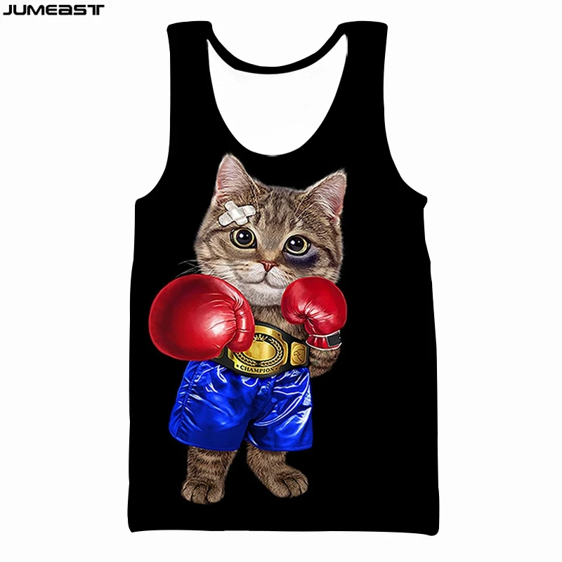 Jumeast Y2k Men Women 3D Printed Vest Cartoon Animal Cat Boxing Gloves Short Sleeve Sport Pullover Summer Tank Tops Tees
Jumeast Y2k Men Women 3D Printed Vest Cartoon Animal Cat Boxing Gloves Short Sleeve Sport Pullover Summer Tank Tops Tees