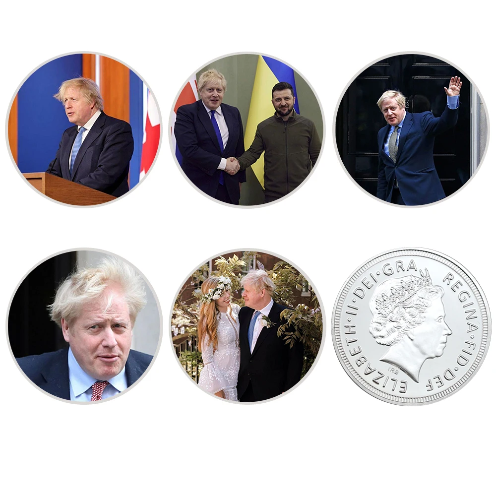 British Prime Minister Boris Johnson Commemorative Coin Silver Plated Queen Elizabeth II Coin Collection Holiday Gift
British Prime Minister Boris Johnson Commemorative Coin Silver Plated Queen Elizabeth II Coin Collection Holiday Gift
