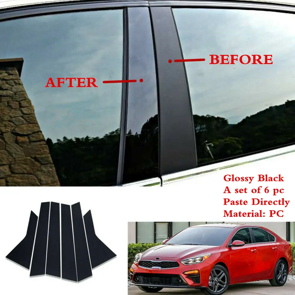 Fit For Kia Forte 2019-2021 Sedan 6pc Set Black Pillar Posts Door Trim Car Accessories High-quality Exterior Decoration Parts
Fit For Kia Forte 2019-2021 Sedan 6pc Set Black Pillar Posts Door Trim Car Accessories High-quality Exterior Decoration Parts