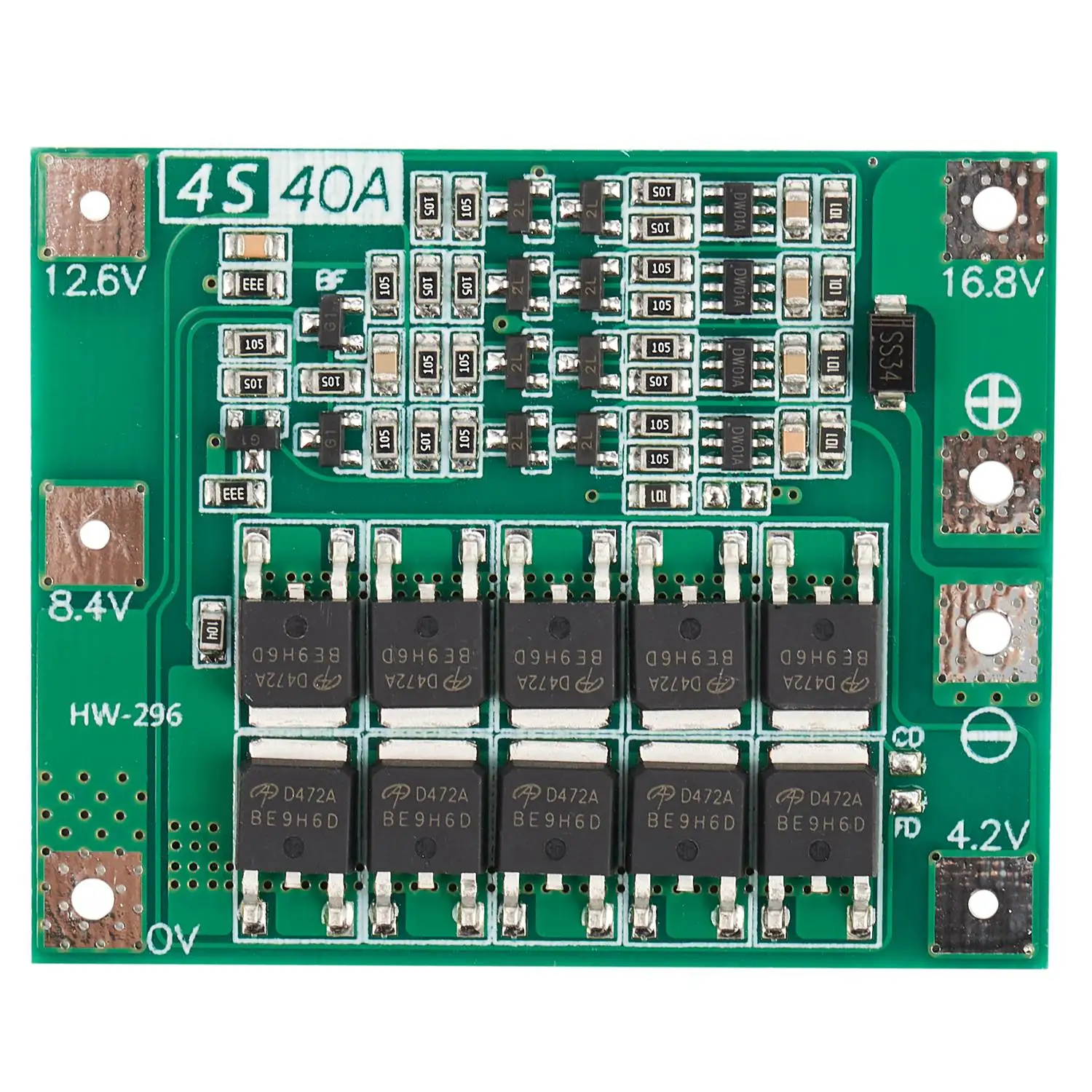 4S 40A Li-Ion Lithium Battery 18650 Charger Pcb Bms Protection Board for Drill Motor 14.8V 16.8V Lipo Cell Module
4S 40A Li-Ion Lithium Battery 18650 Charger Pcb Bms Protection Board for Drill Motor 14.8V 16.8V Lipo Cell Module