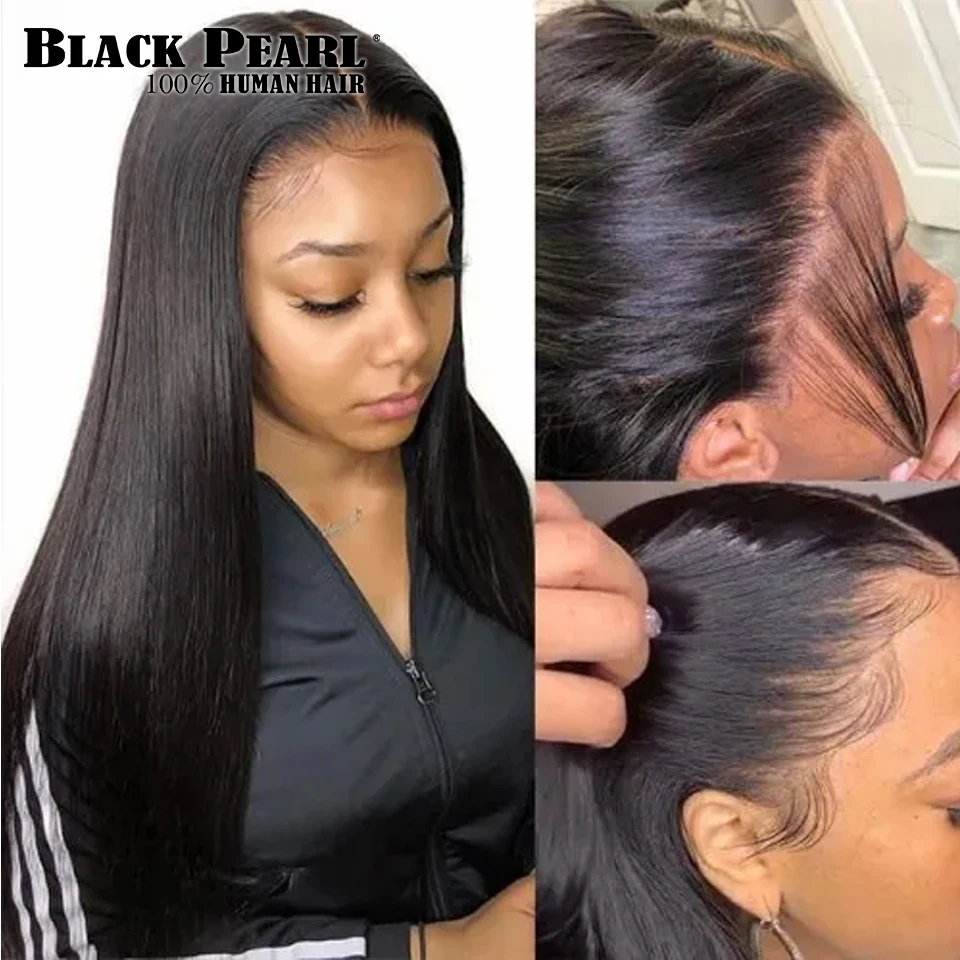 

Black Pearl Malaysian Straight Lace Front Wig For Women Human Hair Wigs 4x4 Lace Closure Wig Lace Front Human Hair Wigs Prepluck