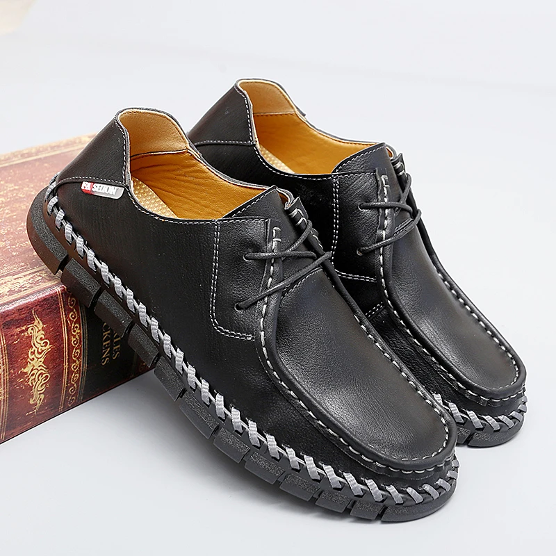 Leather Men's Casual Shoes Outdoor Non-slip Travel Walking Male Loafers Driving Shoes for Men Big Size 46 47
Leather Men's Casual Shoes Outdoor Non-slip Travel Walking Male Loafers Driving Shoes for Men Big Size 46 47