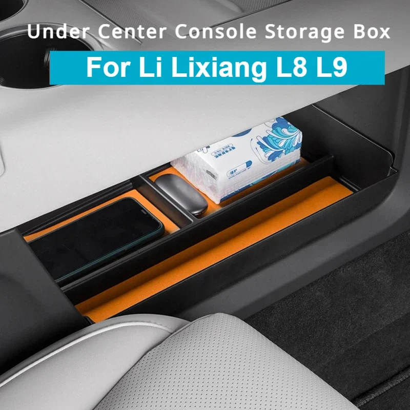 Для Li LiXiang L8 AirPro L9 2022 2023 под центральную консоль замшевый ящик для хранения