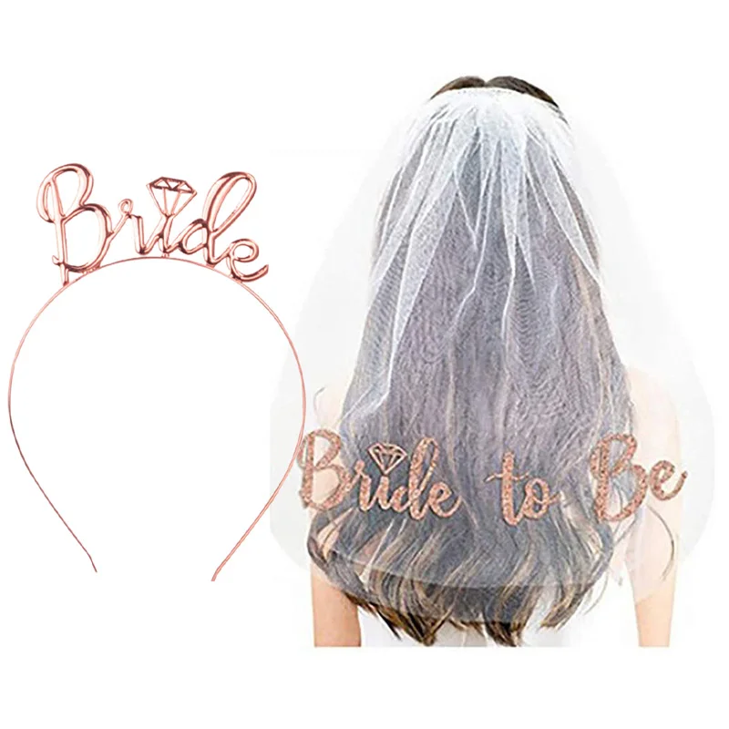 Bachelorette Party Supplies Crown Headband Veil Rose Gold Team Bride To Be Sash Hen Party Night Wedding Decoration Bridal Shower
Bachelorette Party Supplies Crown Headband Veil Rose Gold Team Bride To Be Sash Hen Party Night Wedding Decoration Bridal Shower