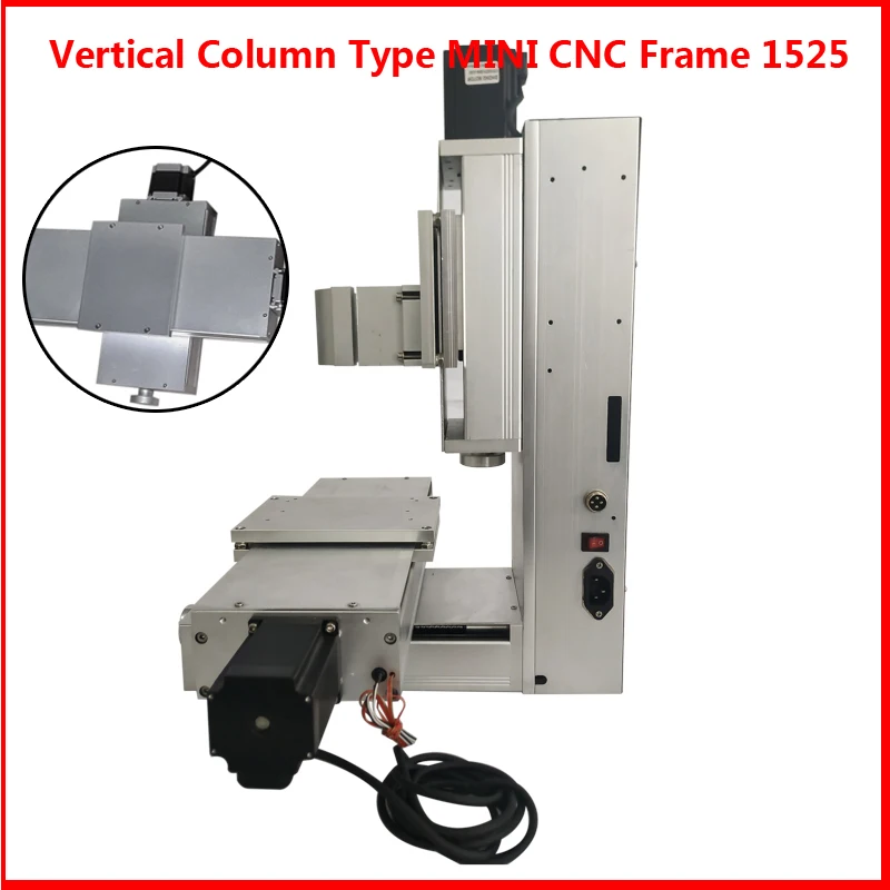 

DIY Mini CNC Router Engraver Frame 2515 Column Type Carving Cutting Machine Rack Kit 65mm 80mm Spindle Holder Optional 3 Axis