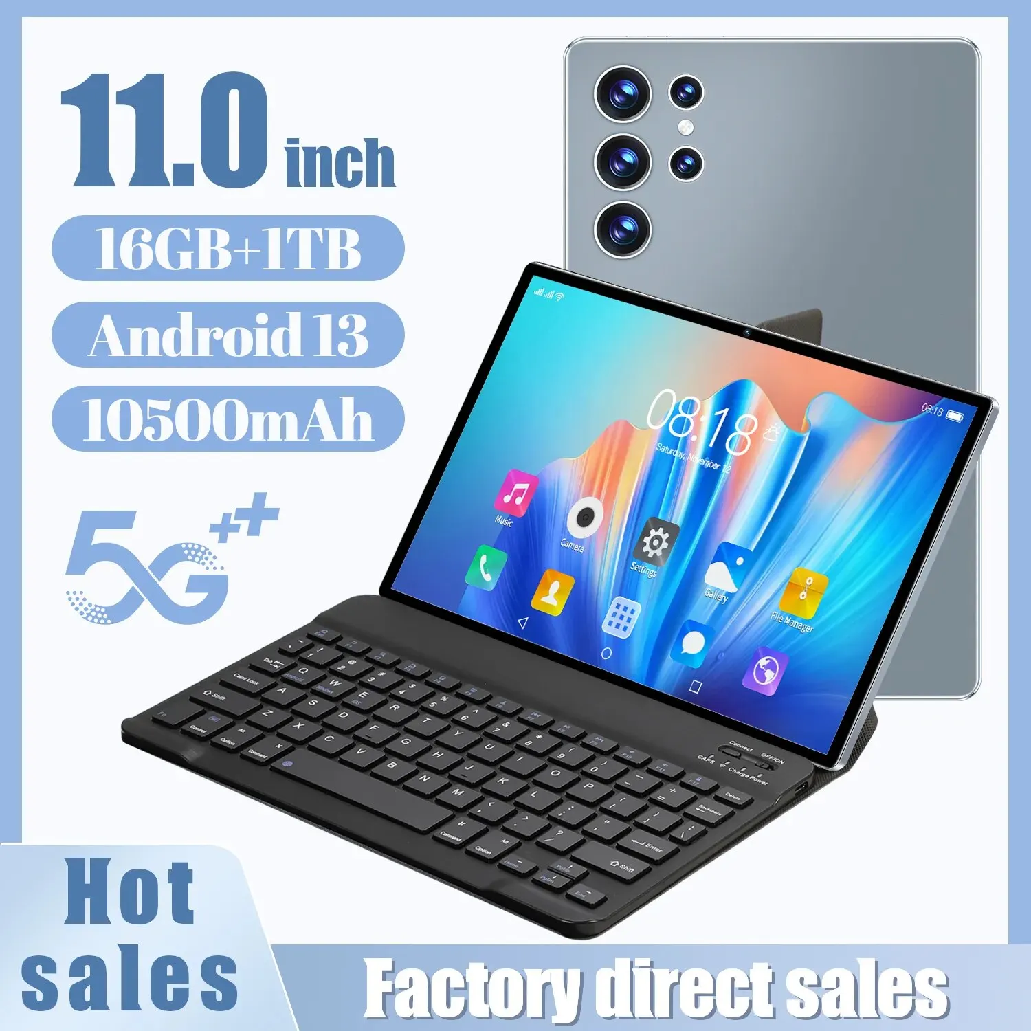 New 10.11.12-inch Android 2023 tablet, 16GB memory, 1TB, with Wi Fi, GPS, Google Play, Tourists, Epidual sleep with keyboard, 13
New 10.11.12-inch Android 2023 tablet, 16GB memory, 1TB, with Wi Fi, GPS, Google Play, Tourists, Epidual sleep with keyboard, 13