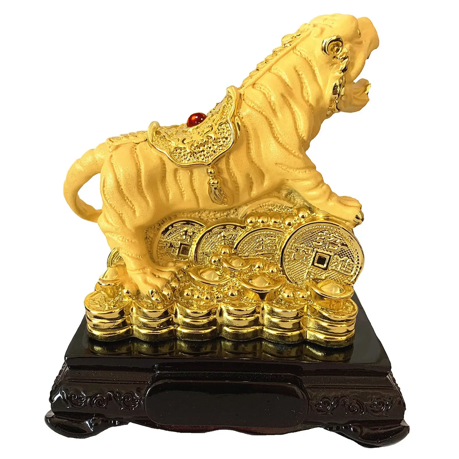 

Статуя тигра китайские Новогодние украшения 2022 монеты на китайский новый год фэн-шуй Зодиак тигр сидящий на сокровищах Тигровая статуя Фо