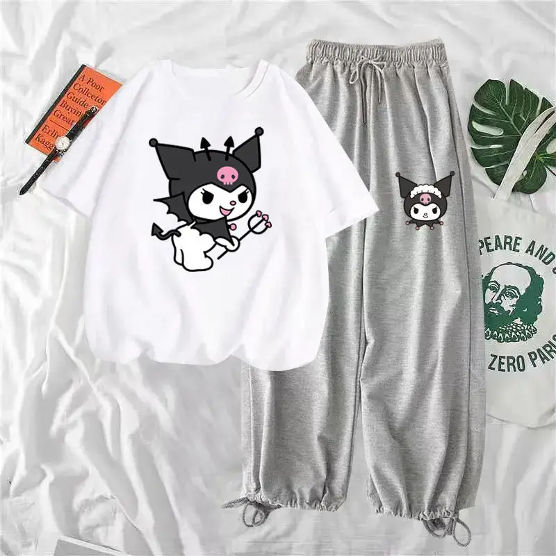 Kawaii Anime Sanrio My Melody Kuromi Summer New Girls Short Sleeve Pants Set Cartoon Cute T-Shirt Mosquito Pants Furniture
Kawaii Anime Sanrio My Melody Kuromi Summer New Girls Short Sleeve Pants Set Cartoon Cute T-Shirt Mosquito Pants Furniture