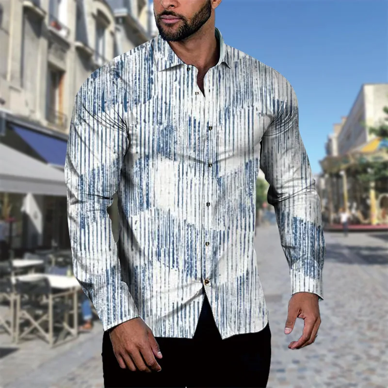 Men's Long-sleeved Street Shirt European and American Fashion Men's Lapel Shirt Top Men's Style Creative Trend 2023 New
Men's Long-sleeved Street Shirt European and American Fashion Men's Lapel Shirt Top Men's Style Creative Trend 2023 New