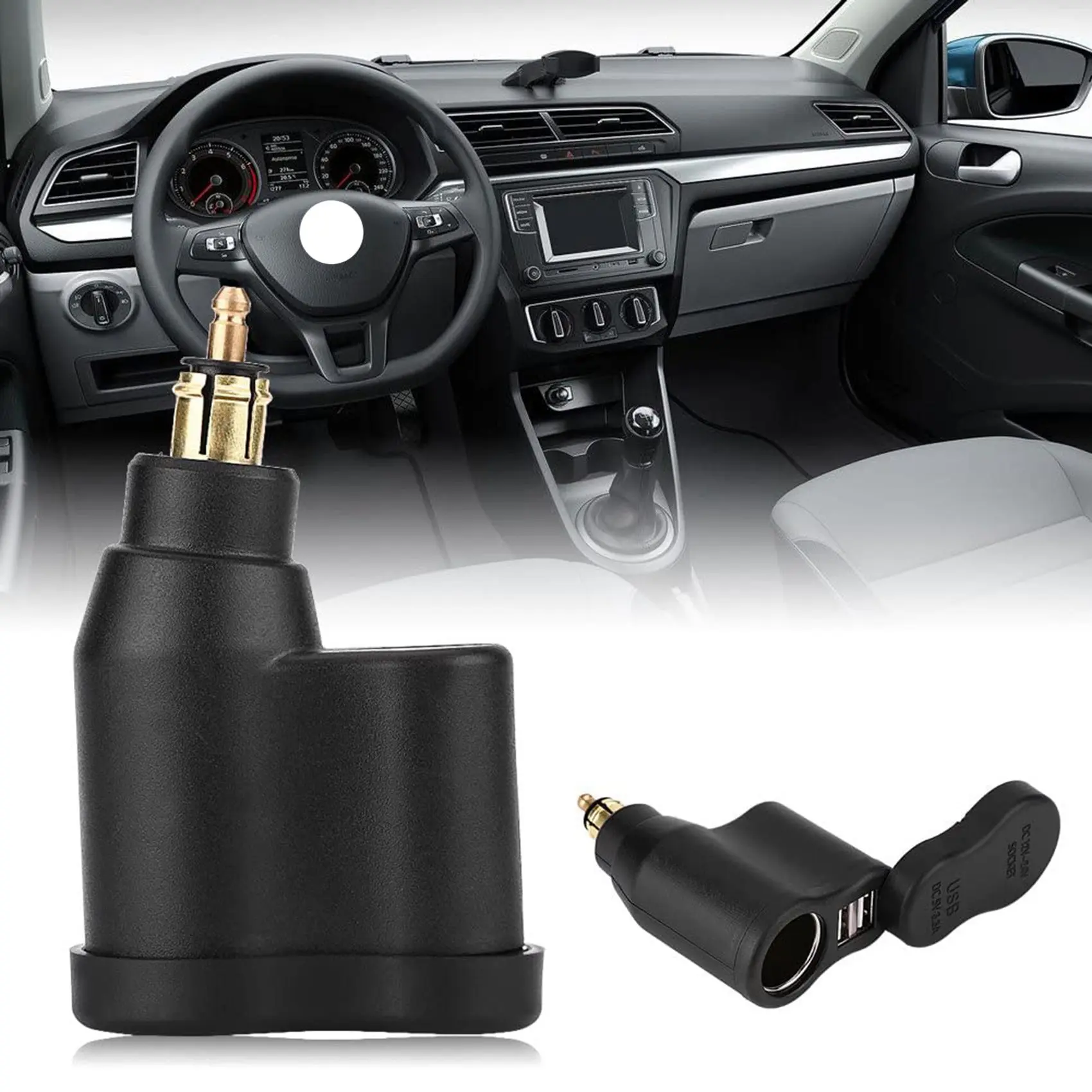 Hella DIN Plug 3.3A Motorcycle Power Adapter Dual USB Socket Charger Waterproof for BMW R1200GS R1250GS F800GS F700GS
Hella DIN Plug 3.3A Motorcycle Power Adapter Dual USB Socket Charger Waterproof for BMW R1200GS R1250GS F800GS F700GS