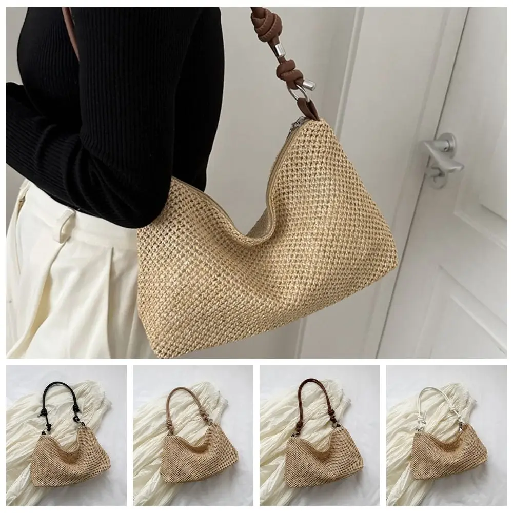 Zipper Straw Woven Crossbody Bag Casual Adjustable Shoulder Strap Large Capacity Bohemian Style Shoulder Bag Shopping
Zipper Straw Woven Crossbody Bag Casual Adjustable Shoulder Strap Large Capacity Bohemian Style Shoulder Bag Shopping
