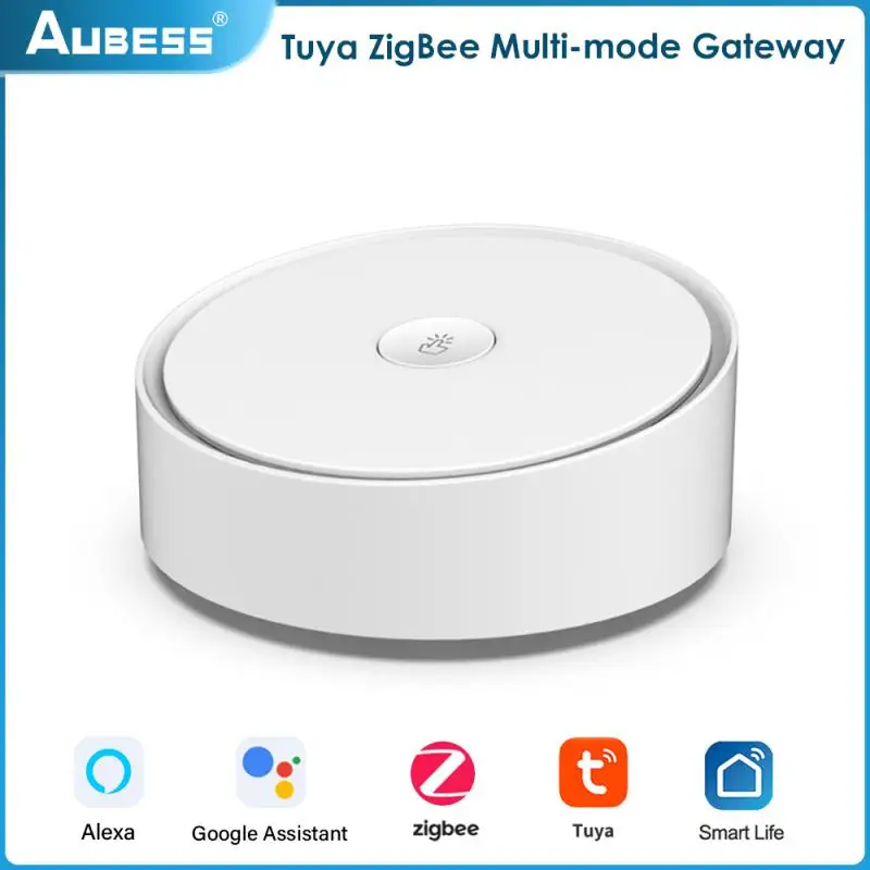 

Tuya Zigbee Gateway WiFi+Bluetooth-compatible+Zigbee Protocol Communication Multi-mode Gateway Smart Life APP Remote Control