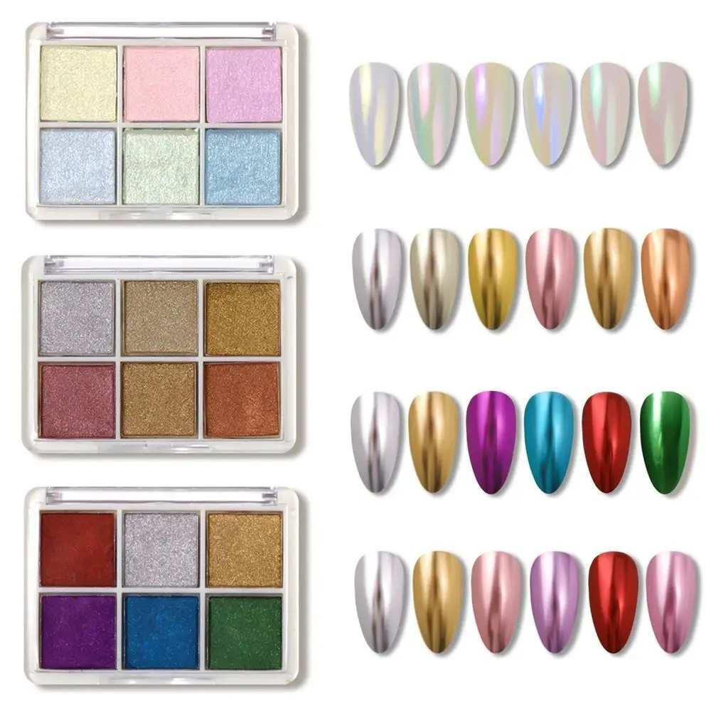 6 Colors Holographic Laser Magic Mirror Powder Solid Mirror Nail Glitter Aurora Powder UV Gel Polish Pigment Manicure Decoration
6 Colors Holographic Laser Magic Mirror Powder Solid Mirror Nail Glitter Aurora Powder UV Gel Polish Pigment Manicure Decoration