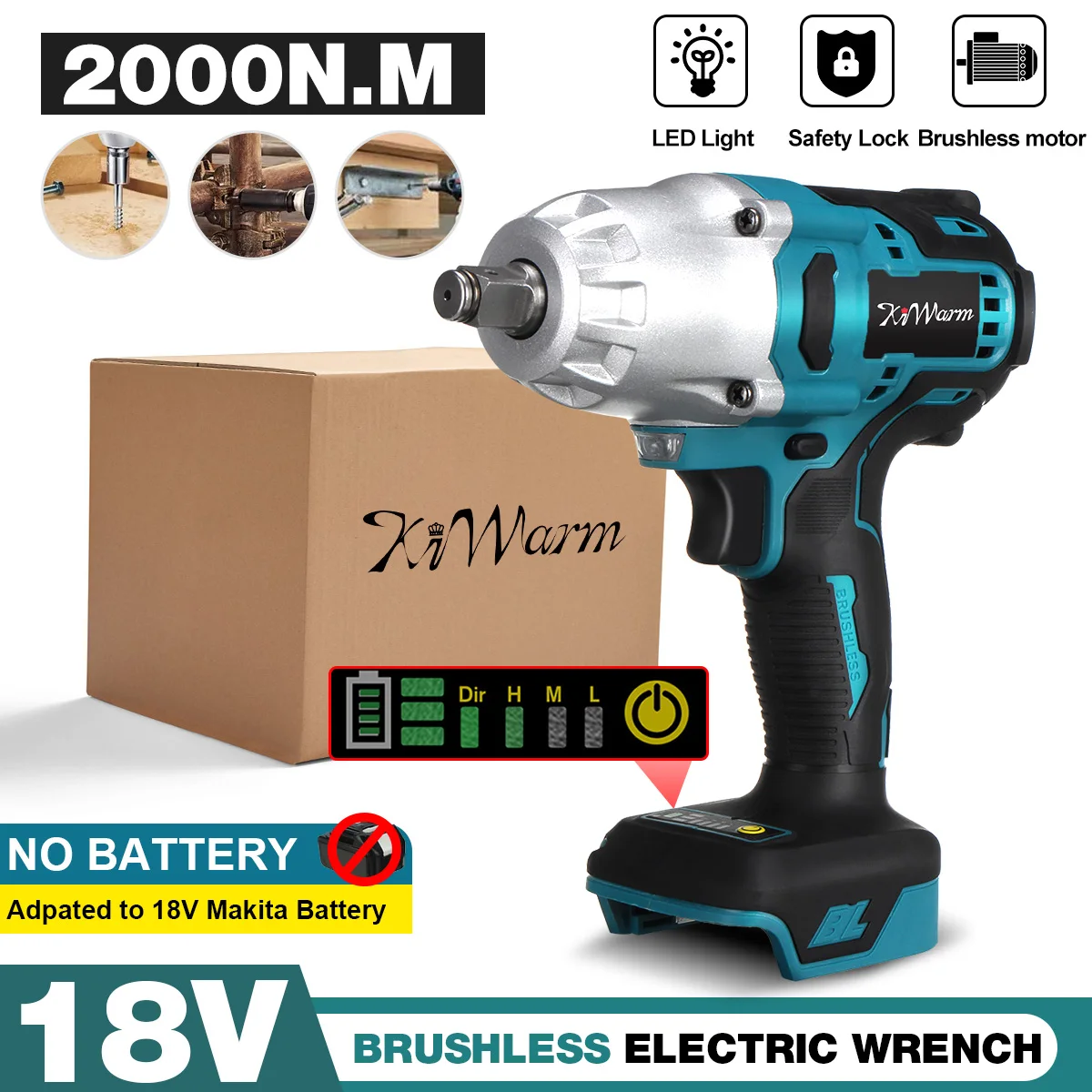 2022 Новый нм бесщеточный ударный гайковерт для Makita 18 в Аккумуляторная дрель перезаряжаемый электрический инструмент с высоким крутящим мом...
2022 Новый нм бесщеточный ударный гайковерт для Makita 18 в Аккумуляторная дрель перезаряжаемый электрический инструмент с высоким крутящим мом...