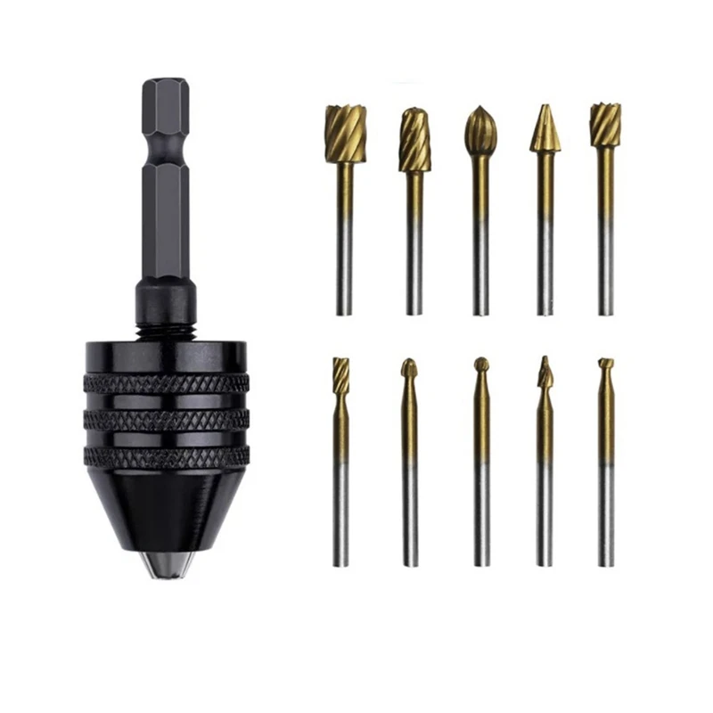 10Pcs Routing Wood Rotary Milling Rotary File And Keyless Drill Bit Chuck Quick Change Adapter Converter
10Pcs Routing Wood Rotary Milling Rotary File And Keyless Drill Bit Chuck Quick Change Adapter Converter