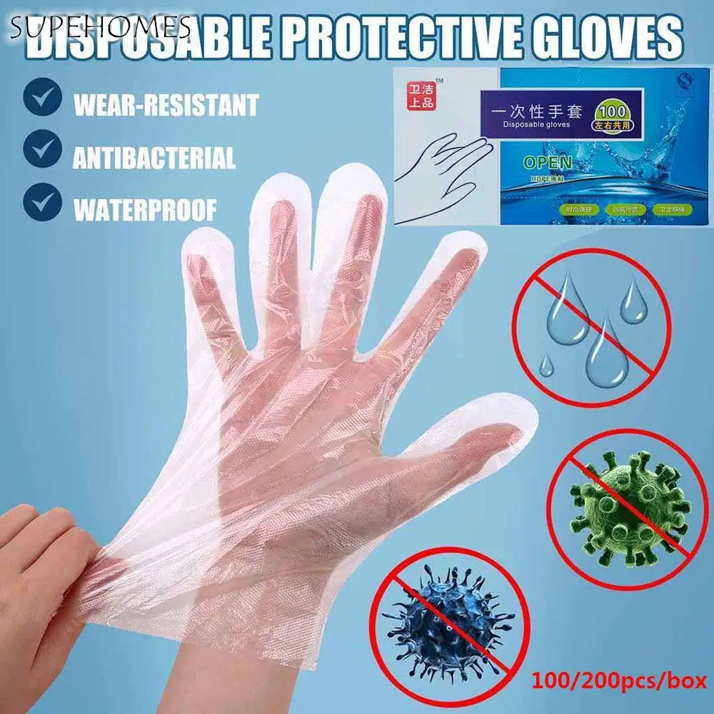 Multifunctional PE No-touching Anti-Static Labor Supplies Protective Gloves Clear Gloves Disposable Gloves
Multifunctional PE No-touching Anti-Static Labor Supplies Protective Gloves Clear Gloves Disposable Gloves