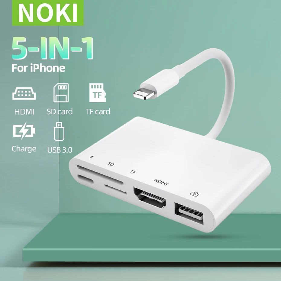 Адаптер Lightning/HDMI USB OTG 1080P цифровой AV + устройство для чтения карт памяти, SD TF карта с портом для зарядки для iPhone 13/12/iPad/TV
Адаптер Lightning/HDMI USB OTG 1080P цифровой AV + устройство для чтения карт памяти, SD TF карта с портом для зарядки для iPhone 13/12/iPad/TV