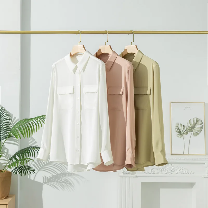 2023 Spring New Heavy Silk Shirt Women's Long Sleeve Mulberry Silk Blouse Temperament White Shirt Loose Top
2023 Spring New Heavy Silk Shirt Women's Long Sleeve Mulberry Silk Blouse Temperament White Shirt Loose Top
