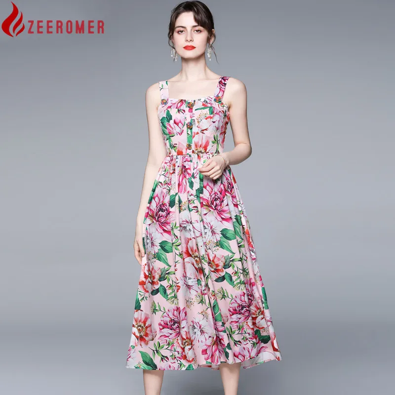 Women Summer Elegant Floral Delicate Button Dress High Quality Long Vintage Party Robe Femme Sleeveless Designer Casual Vestidos
Women Summer Elegant Floral Delicate Button Dress High Quality Long Vintage Party Robe Femme Sleeveless Designer Casual Vestidos