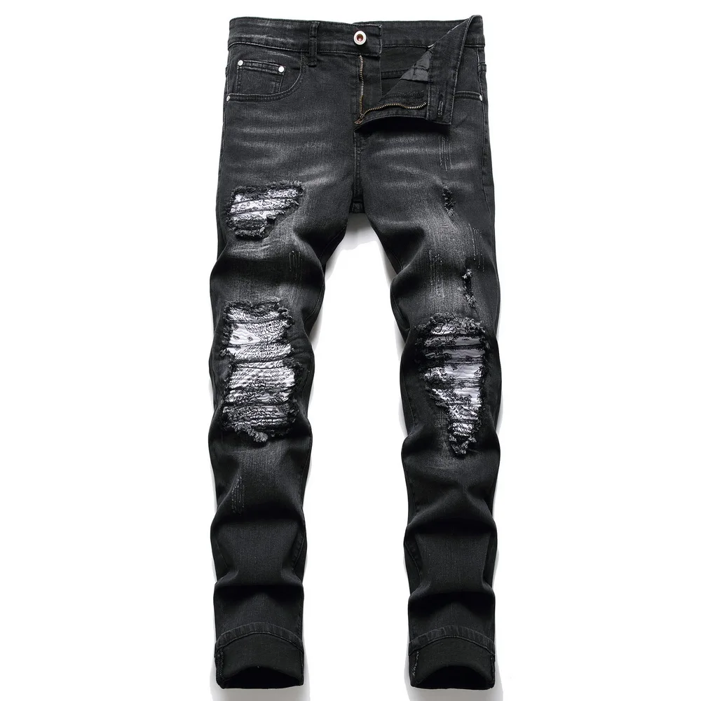 Denim Designer Hole MOTO BIKE Jeans High Quality Ripped for Men Size 28-38 40 2022 Autumn Spring HIP HOP Punk Streetwear
Denim Designer Hole MOTO BIKE Jeans High Quality Ripped for Men Size 28-38 40 2022 Autumn Spring HIP HOP Punk Streetwear
