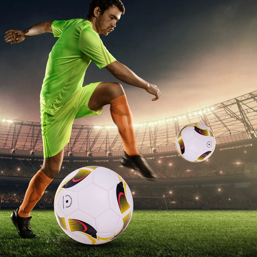 Size 5 Football PU Leather Playing Practice Inflatable Soccer Adults School Professional Match Sports Ball Accessory
Size 5 Football PU Leather Playing Practice Inflatable Soccer Adults School Professional Match Sports Ball Accessory
