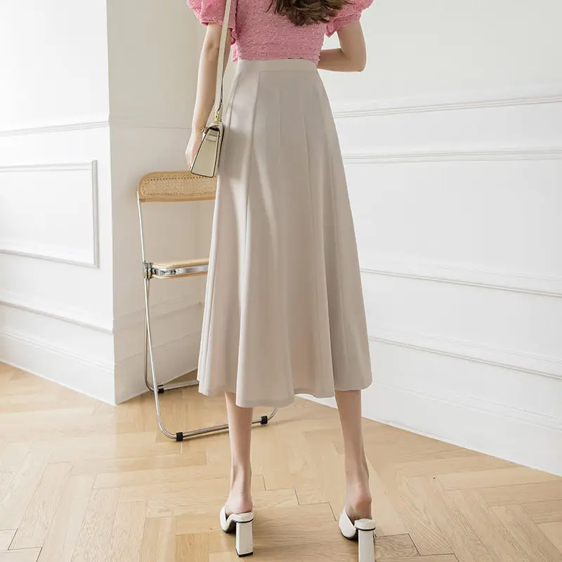 Women 2022 Spring Summer Fashion Midi Pleated Skirt Female Casual Solid A Line High Waist Skirt Ladies Elegant Slim Skirts L21
Women 2022 Spring Summer Fashion Midi Pleated Skirt Female Casual Solid A Line High Waist Skirt Ladies Elegant Slim Skirts L21