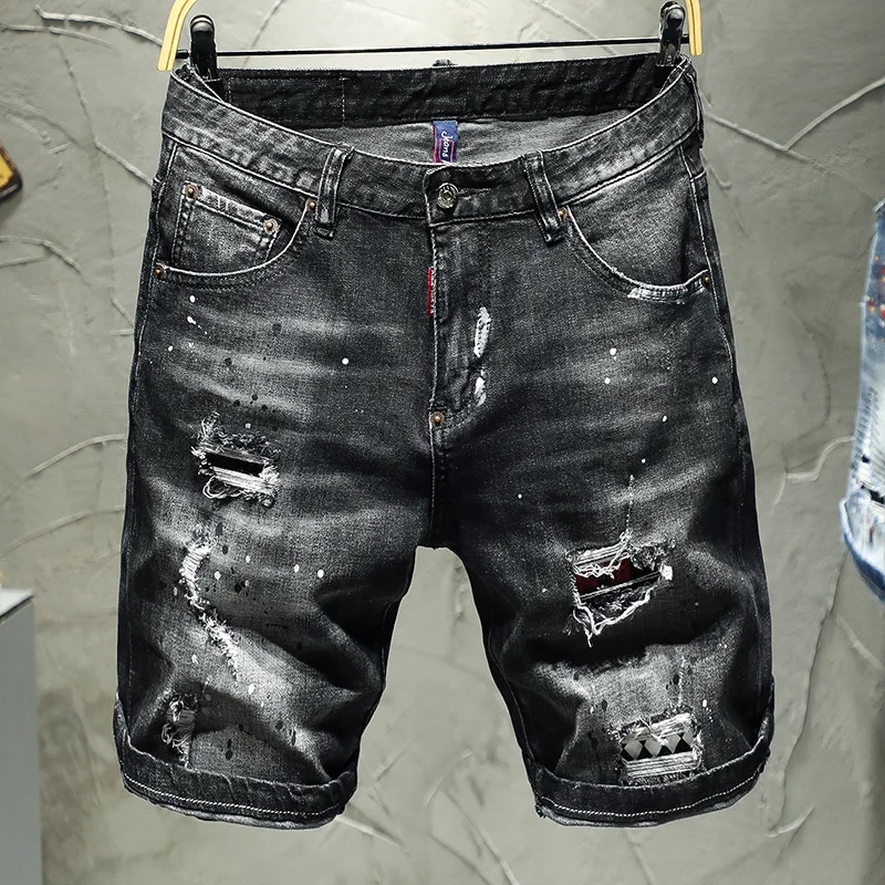 Summer high street fashion men Street hip hop style slim fit cut rotten hand-painted paint point five point Cowboy SHORTS MEN
Summer high street fashion men Street hip hop style slim fit cut rotten hand-painted paint point five point Cowboy SHORTS MEN