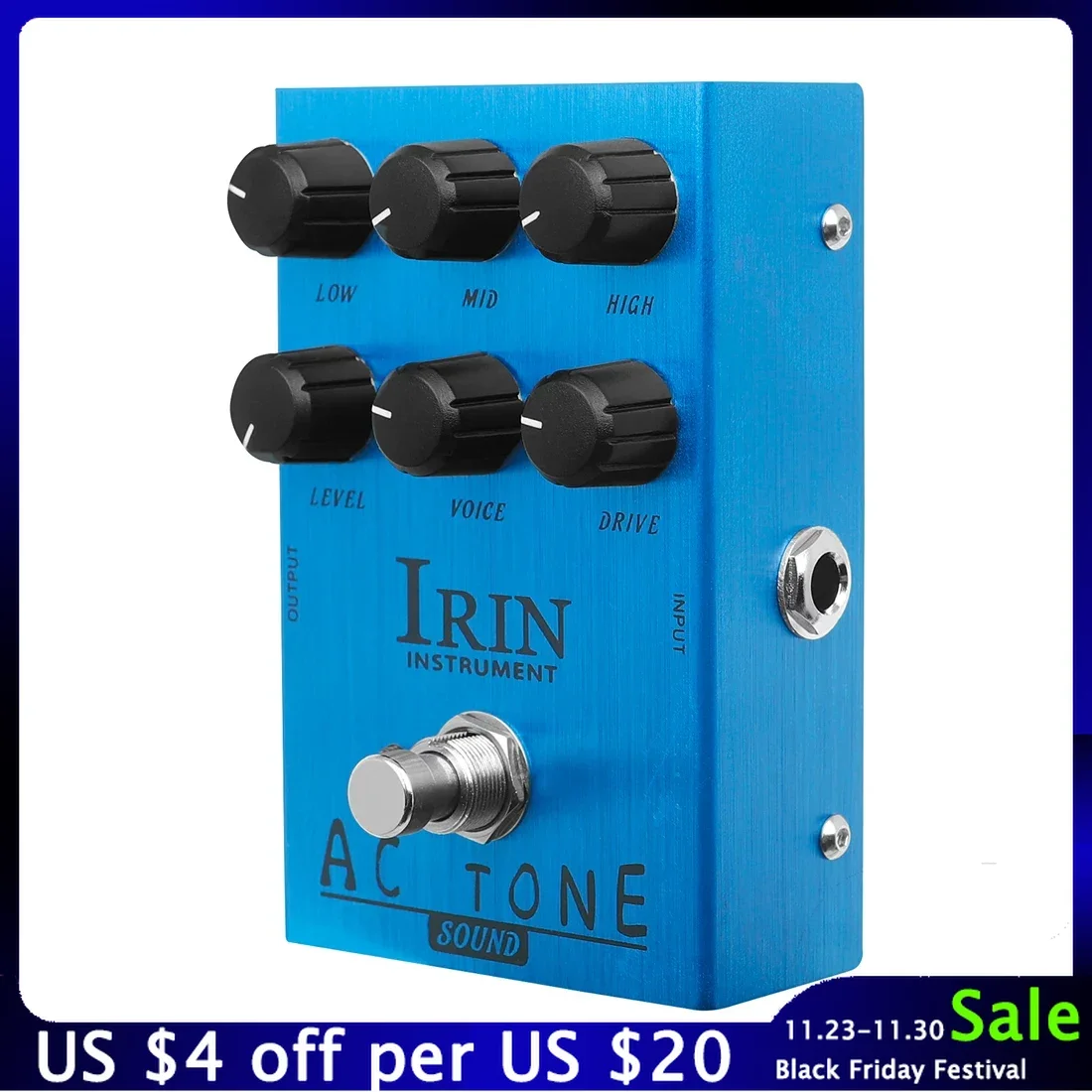 IRIN AC TONE Guitar Effect Pedal Overdrive Pedal Analog AC30 Amplifier Pedal Effect Classic British Rock Sound Electric Guitar
IRIN AC TONE Guitar Effect Pedal Overdrive Pedal Analog AC30 Amplifier Pedal Effect Classic British Rock Sound Electric Guitar