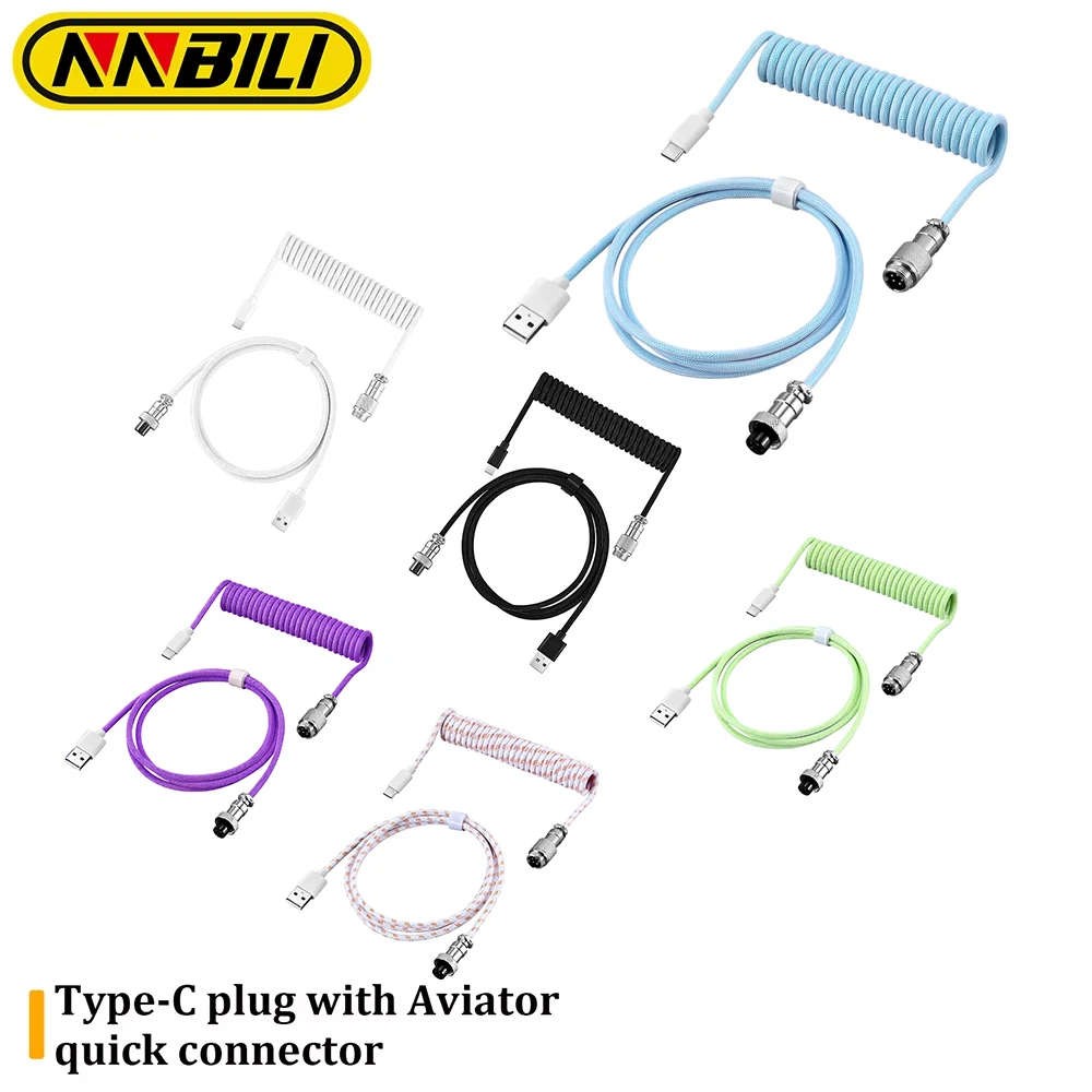 NNBILI 2024 новый кабель-авиатор для механической клавиатуры разъем Type-C к USB