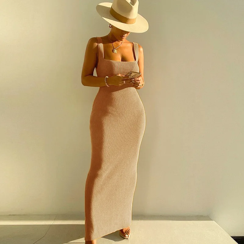 2022 Summer Women'S New Solid Color Casual Round Neck Pullover Ribbed Vest Long Dress
2022 Summer Women'S New Solid Color Casual Round Neck Pullover Ribbed Vest Long Dress