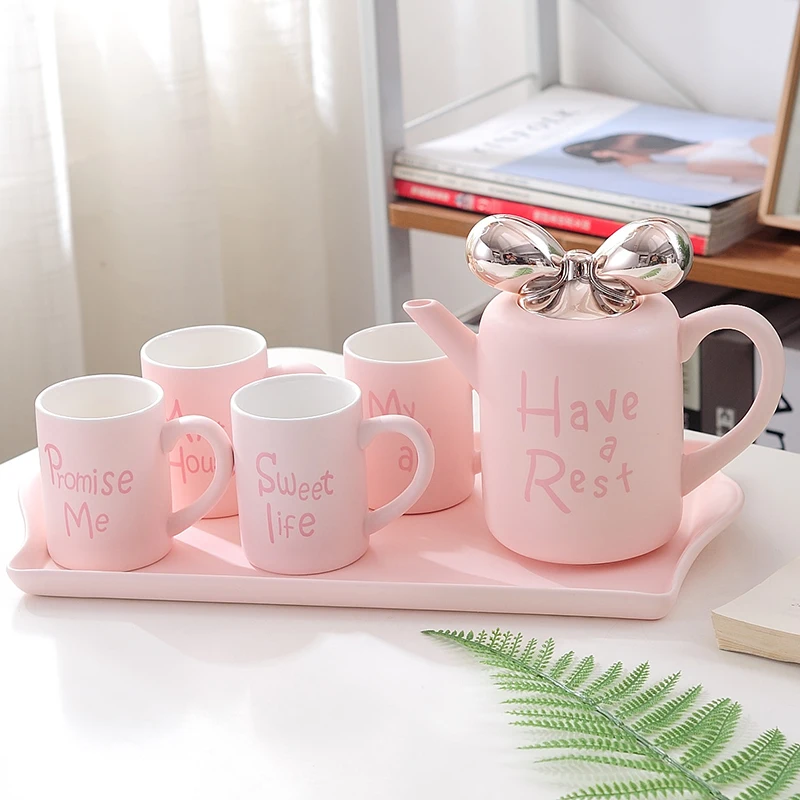 Coffee Set Ceramic Water Set with Tray Cold Water Tea Set Heat-resistant Living Room Cup Coffee Mug Household Mug
Coffee Set Ceramic Water Set with Tray Cold Water Tea Set Heat-resistant Living Room Cup Coffee Mug Household Mug
