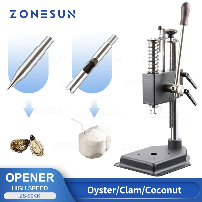 ZONESUN ZS-90KK Oyster Clam Opener Machine Coconut Shuckering with Stainless Steel Head Grillable Seafood Hole Punch Tool
ZONESUN ZS-90KK Oyster Clam Opener Machine Coconut Shuckering with Stainless Steel Head Grillable Seafood Hole Punch Tool