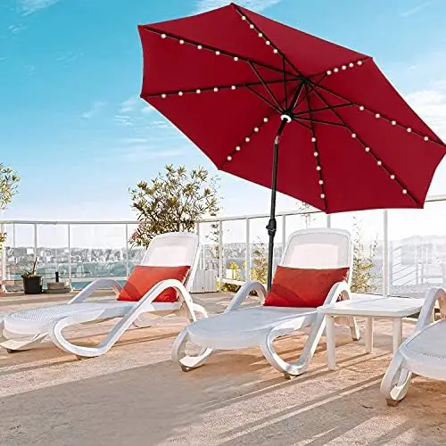 Umbrella, Solar Powered 40 LED Lighted Outdoor Table Market Umbrella with Tilt and Crank, Center Light (Navy Blue)
Umbrella, Solar Powered 40 LED Lighted Outdoor Table Market Umbrella with Tilt and Crank, Center Light (Navy Blue)