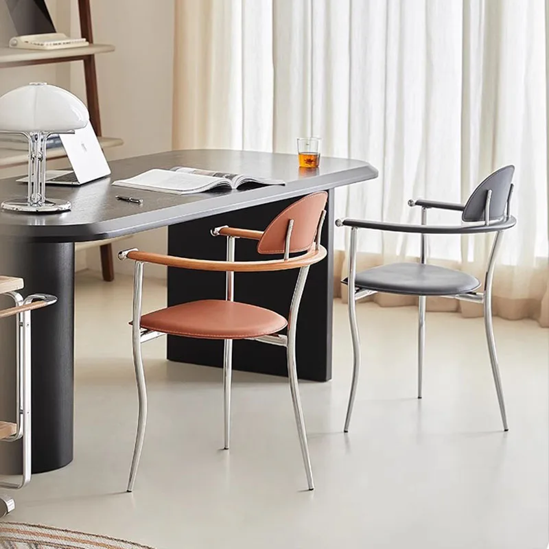 

Metal Wood Dining Chair Black Makeup Ergonomic Armrest Chairs Designer Regale Chaises Salle Manger Furnitures For Living Room